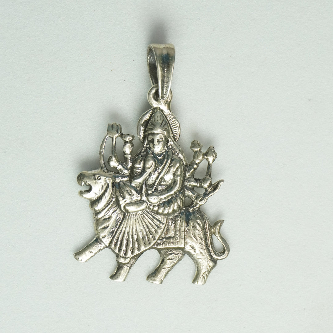 Durga Silver Pendant : Big
