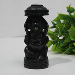 Load image into Gallery viewer, Karungali Ganesha Idol - Chatra-Mukuta Vigneshwara: Auspicious &amp; Sacred
