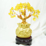 Load image into Gallery viewer, Citrine Crystal Tree (Money Bag Base): Wealth &amp; Fortune
