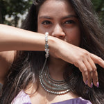 Load image into Gallery viewer, Fluorite Bracelet: Cowrie Charm
