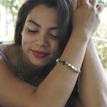 Load image into Gallery viewer, Labradorite Bracelet: Star Charms
