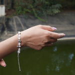 Load image into Gallery viewer, Rose Quartz Bracelet: Conch and Lotus Charm

