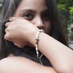 Load image into Gallery viewer, Rose Quartz Bracelet: Conch and Lotus Charm
