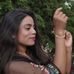 Load image into Gallery viewer, Tiger&#39;s Eye &amp; Clear Quartz Bracelet: Confidence &amp; Clarity
