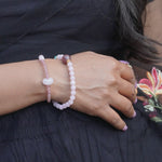 Load image into Gallery viewer, Pink Strawberry Quartz Bracelet (2-Layer): Love, Joy &amp; Healing
