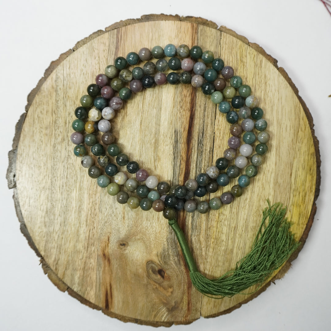 Mixed Agate Japamala: Stability and Balance