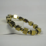 Load image into Gallery viewer, Golden Pyrite Square-Cut Bracelet – Success &amp; Prosperity - Love Rocks