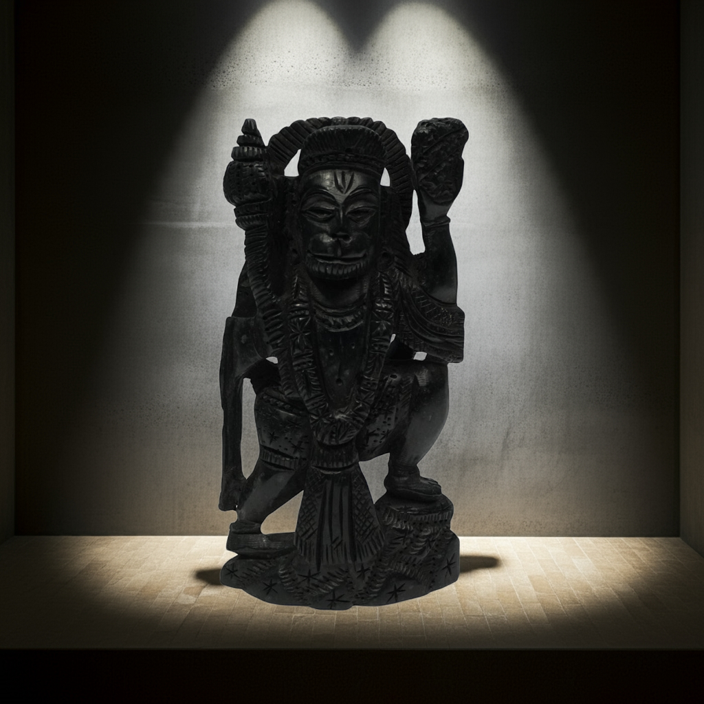 Karungali Sanjeevani Anjaneya Idol : Guardian of Strength & Devotion