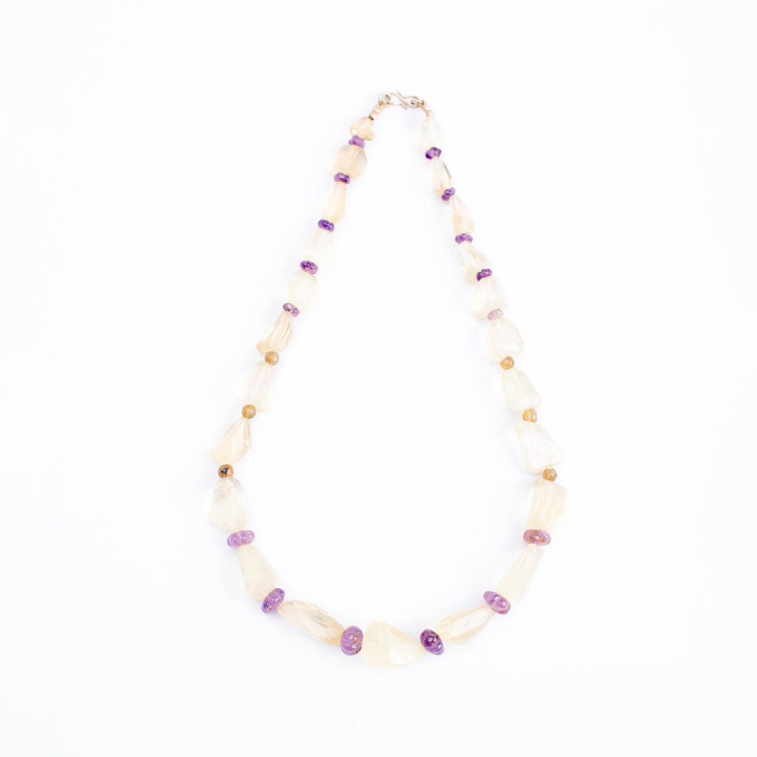 Fluorite, Amethyst and Labradorite Necklace