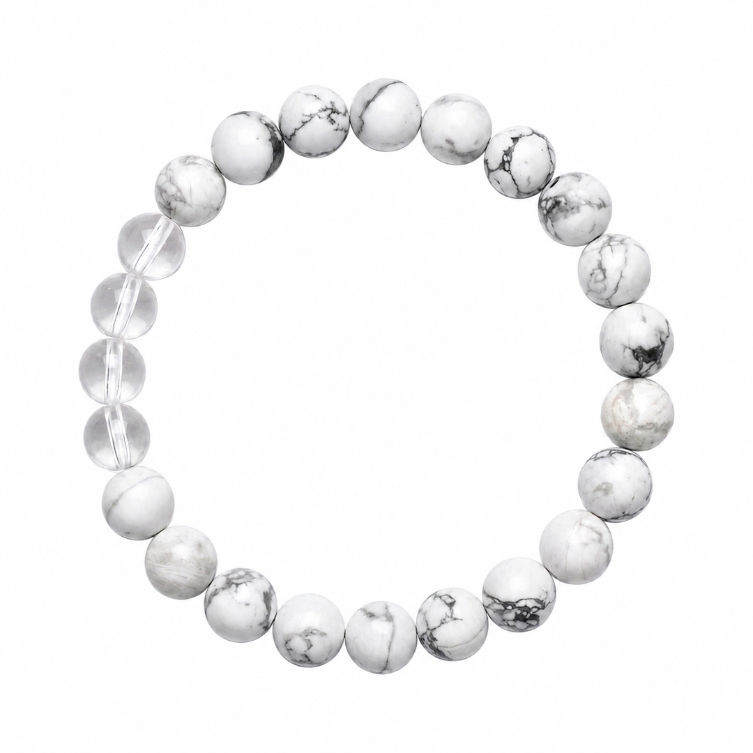 Howlite and Clear Quartz
