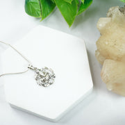 Ganesha Silver Pendant : Flower