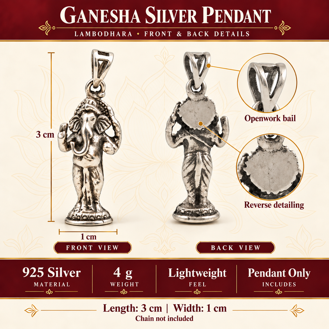 Ganesha Silver Pendant