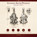 Load image into Gallery viewer, Ganesha Silver Pendant