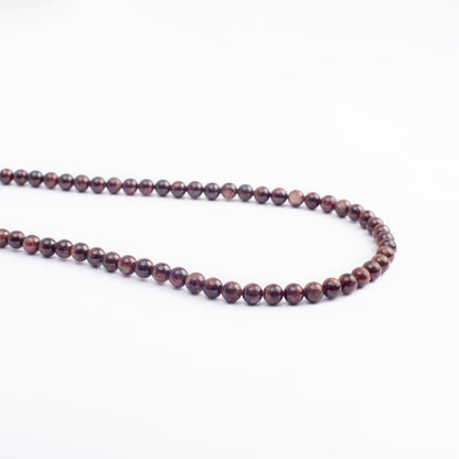 Garnet Round Plain Beads Japamala 8mm