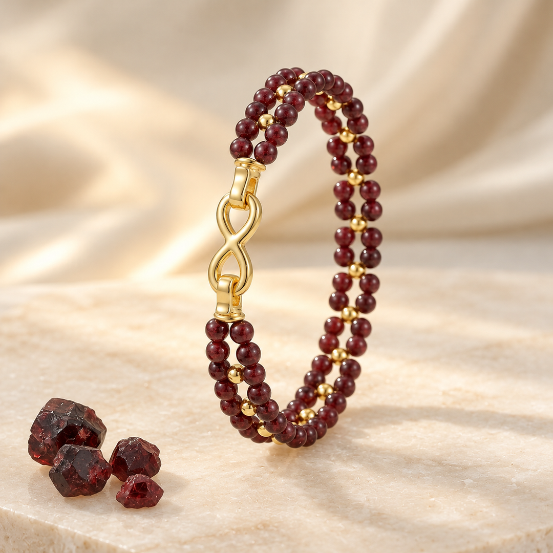 Garnet Bracelet: Quad Pattern