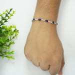 Load image into Gallery viewer, Garnet Silver Bracelet
