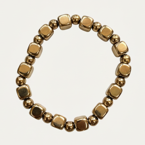 Golden Pyrite Smooth-Edge Bracelet – Wealth & Success - Love Rocks