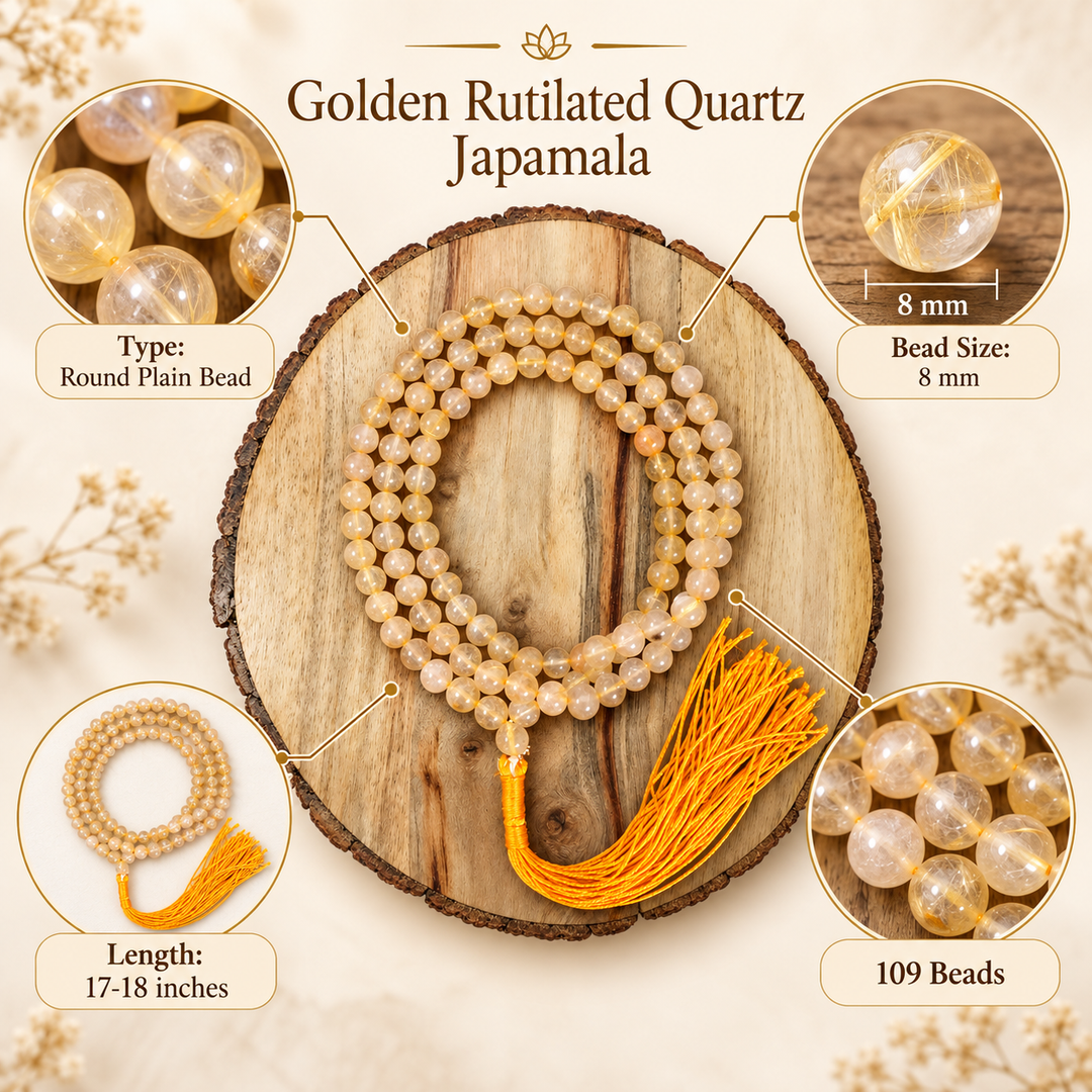 Golden Rutile Japamala