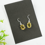 Load image into Gallery viewer, Golden Topaz Silver Earrings - Oval
