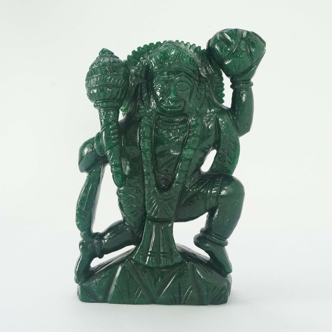 Green Aventurine Hanuman Idol | 1101-1200 gms