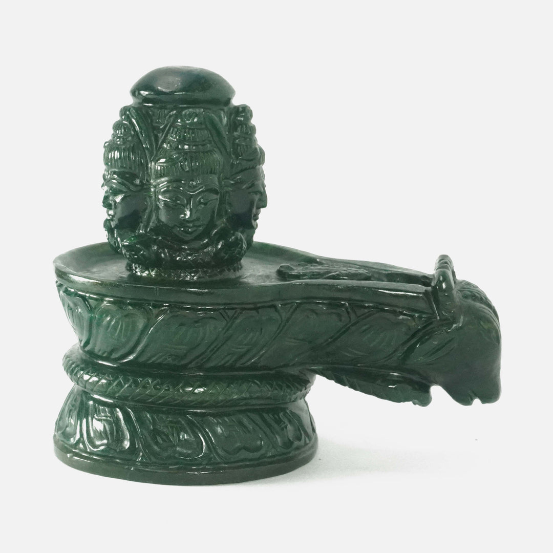 Green Aventurine Jaldhara Shivalingam | 1501-1600 gms