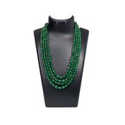 Green Quartz Necklace: Petal Beads 4 Layer