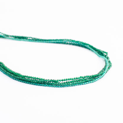 Green Quartz Shining Beads 5 Layer Necklace
