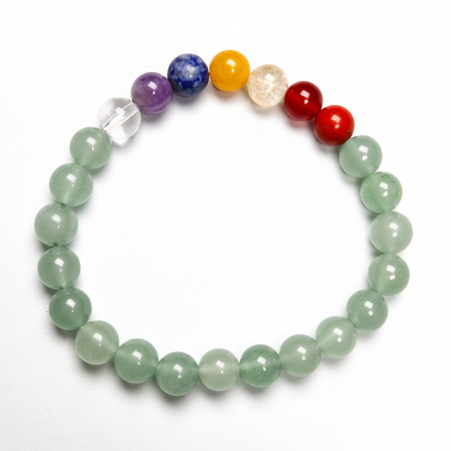 Green Aventurine 7 Chakra Bracelet