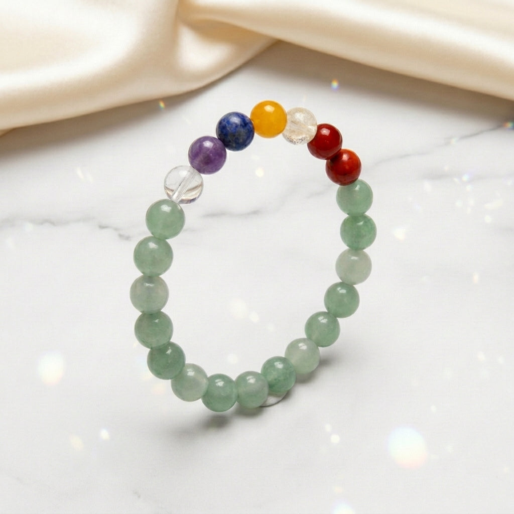 Aventurine Green 7 Chakras Bracelet