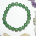 Green Aventurine Bracelet: Good Health - Round Beads 8mm