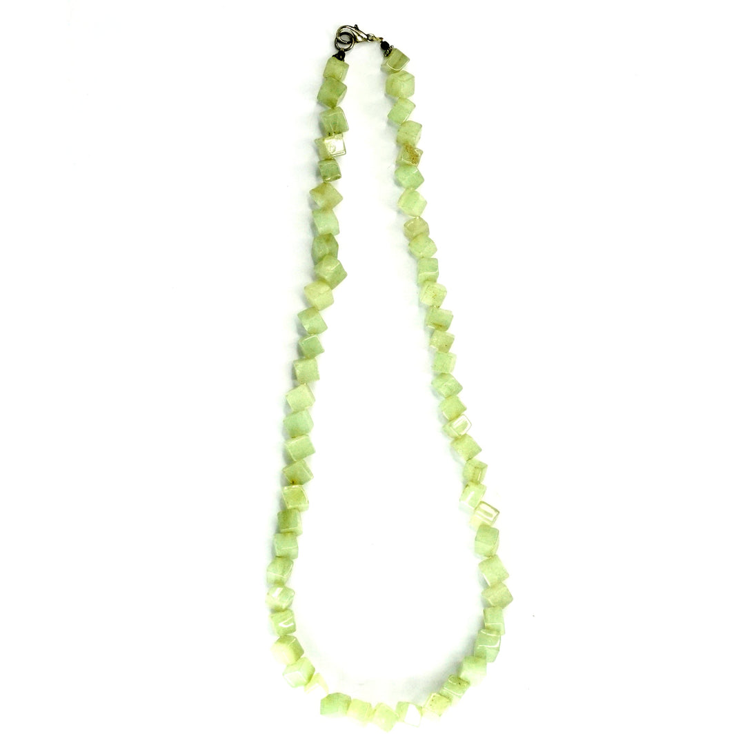 Green Aventurine Necklace: Good Health - Square Beads