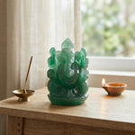 Load image into Gallery viewer, Green Fluorite Ganesha Idol