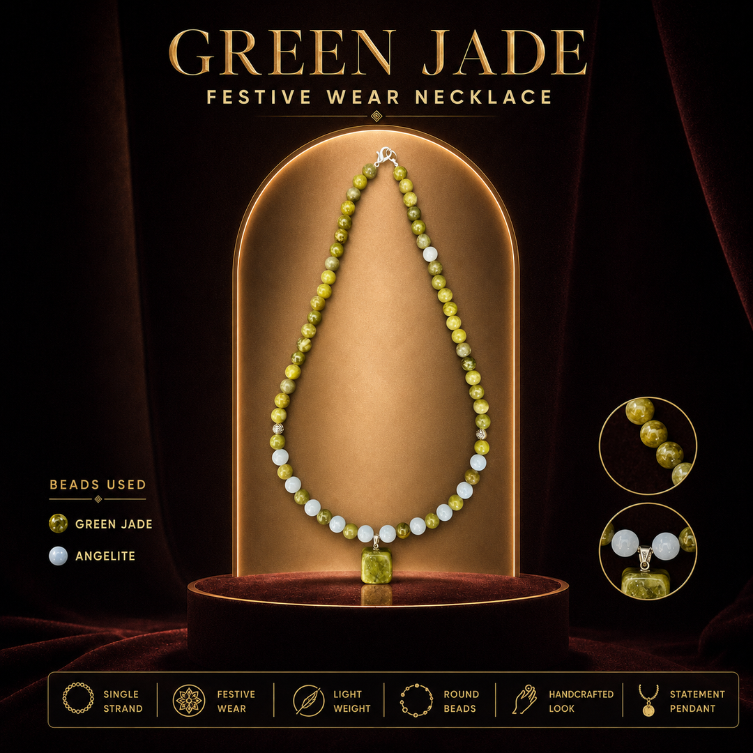 Green Jade Festive Wear Necklace