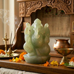 Load image into Gallery viewer, Green Jade Ganesha Idol