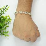 Load image into Gallery viewer, Green Amethyst Silver Bracelet - Medium Oval Beads
