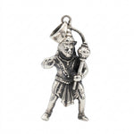 Load image into Gallery viewer, Hanuman Silver Pendant holding Mace