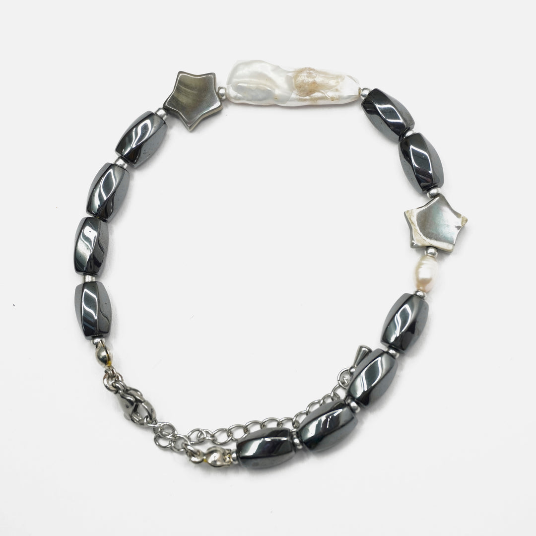 Hematite Bracelet: Star Charm