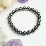 Load image into Gallery viewer, Hematite Bracelet: Enhances Memory - Round Beads 8mm
