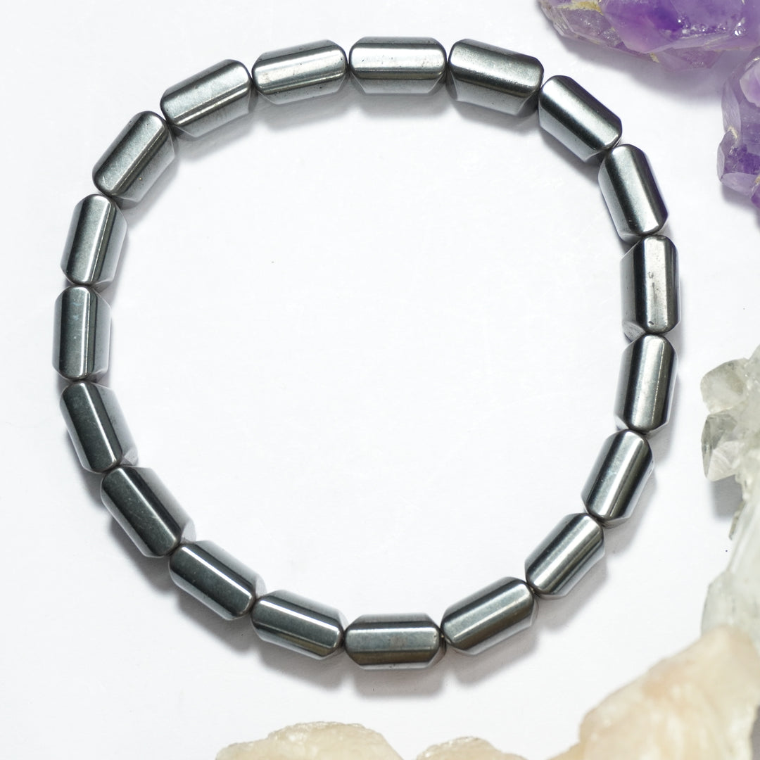 Hematite Bracelet - Square Beads