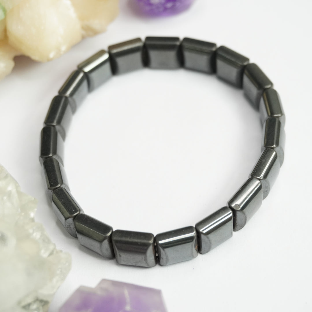 Hematite Bracelet - Square Beads