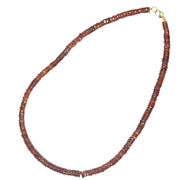 Hessonite Necklace - Oval Beads 1 Layer