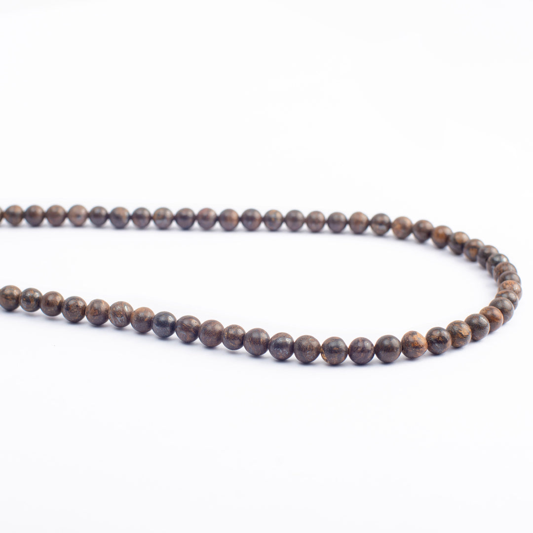 Bronzite Japamala: Courtesy - Round Plain Beads 8mm