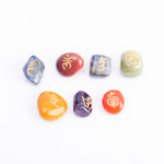 7 Chakra Tumbled Stone with Carving