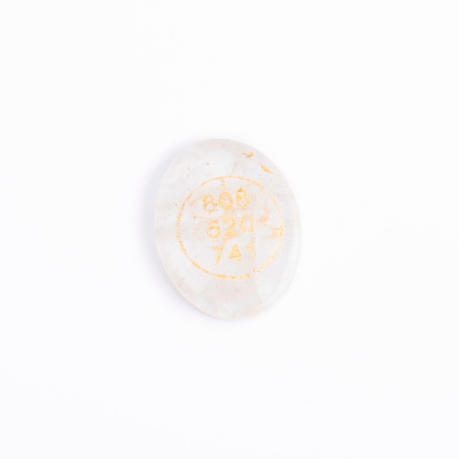 Clear Quartz Devic Number Healing Coin
