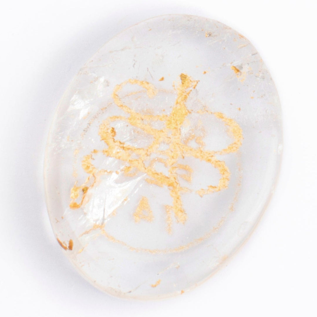 Clear Quartz (Spatika) Devic Number Healing Coin: Spiritual Awareness