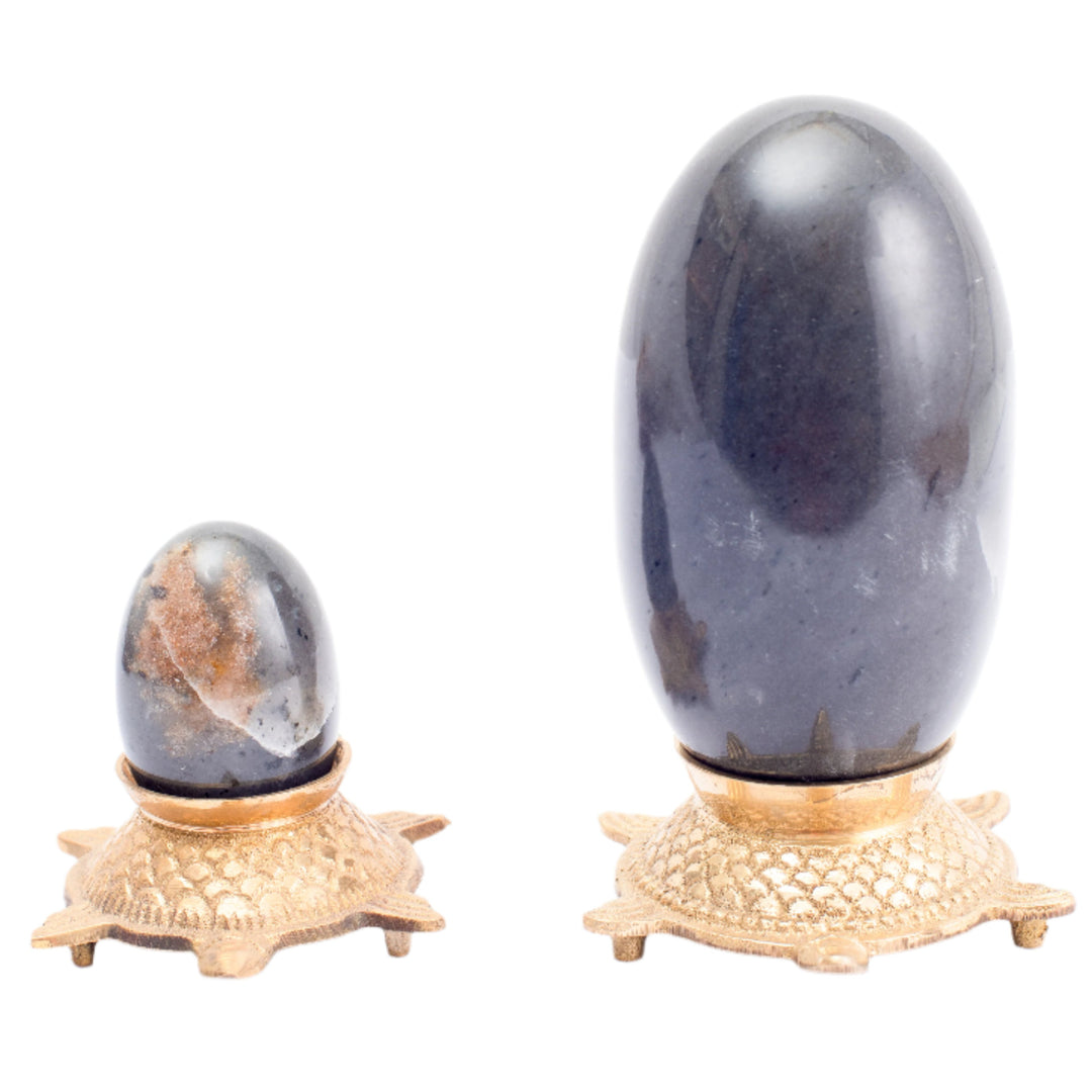 Blue Lace Agate Shivalingam: Strengthens Inner Attunement