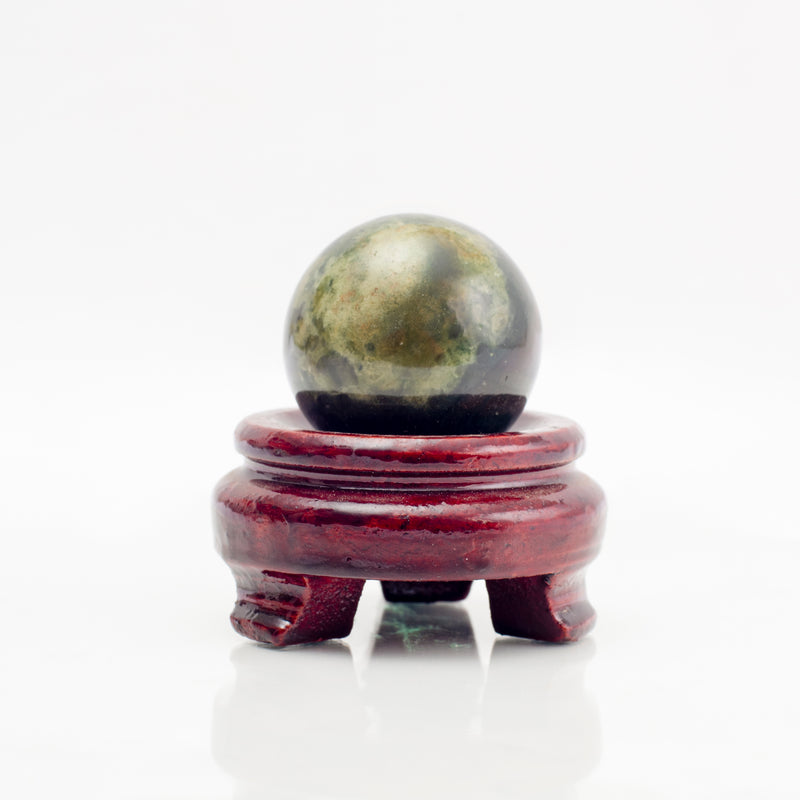 Moss Agate Green Sphere