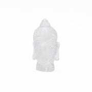 Clear Quartz Buddha Face Idol: Spiritual Awareness : 1-50 gms