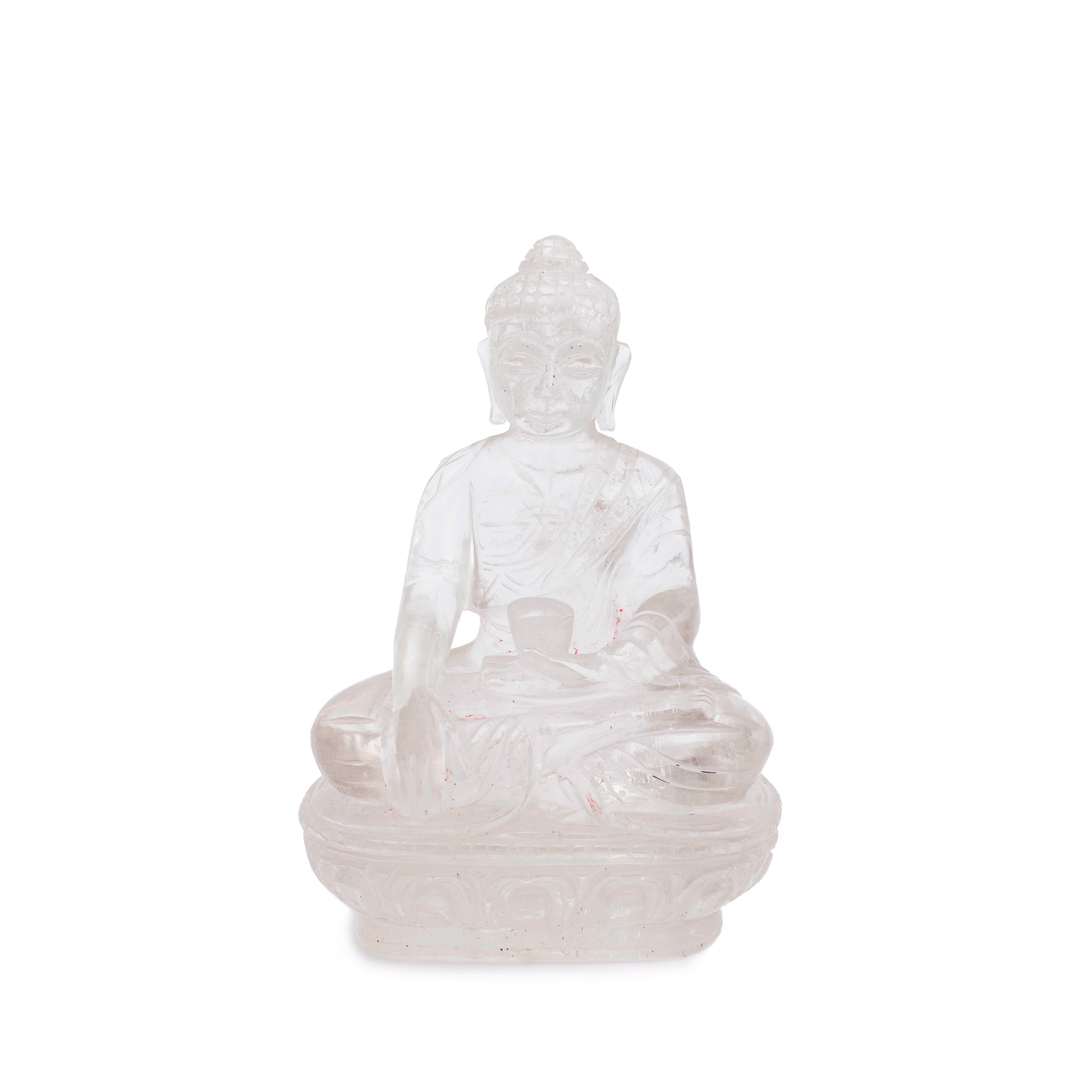 Crystal Clear Quartz Buddha Idol