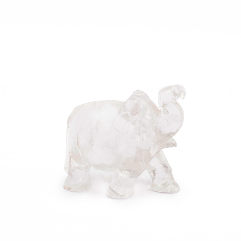 Clear Quartz Elephant Idol: Spiritual Awareness